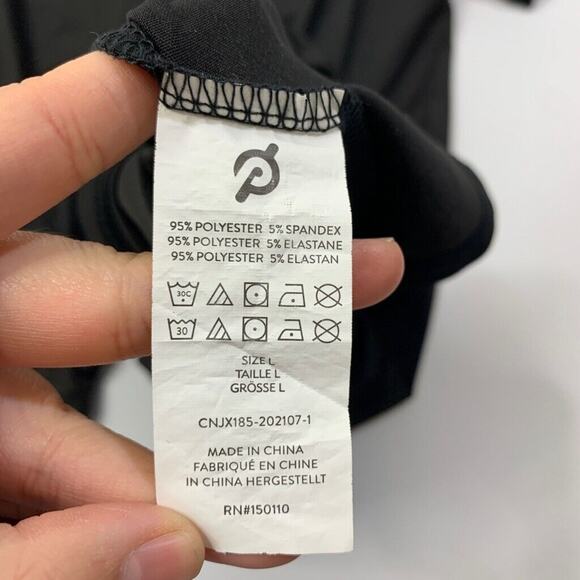 Peloton T Shirt Mens L Large Black Stretch Moisture Wicking Century Club Cycling - Picture 10 of 12